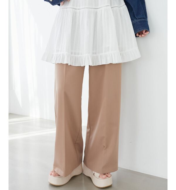  「センタープレスタックワイドパンツ」|その他|