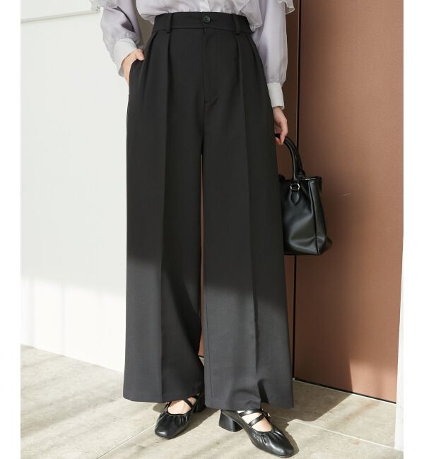  「センタープレスタックワイドパンツ」|その他|