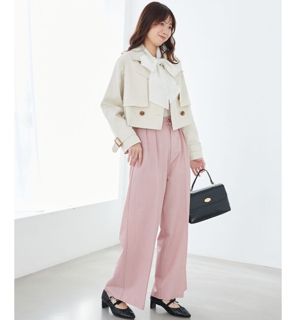  「センタープレスタックワイドパンツ」|その他|