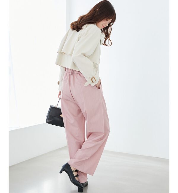  「センタープレスタックワイドパンツ」|その他|