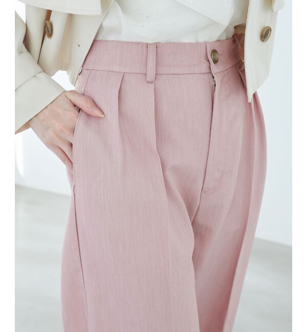  「センタープレスタックワイドパンツ」|その他|