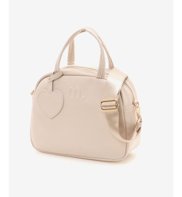  「ハートチャームセットスクエアボストン」|ボストンバッグ|