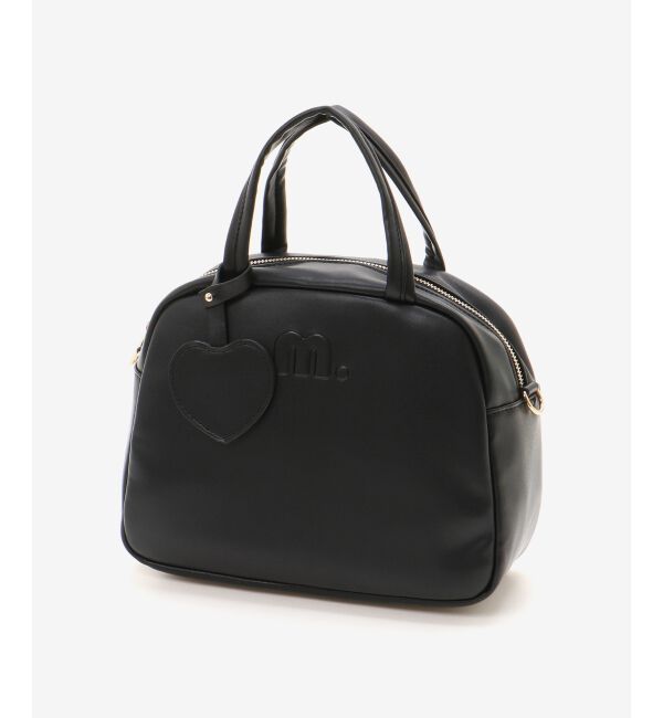  「ハートチャームセットスクエアボストン」|ボストンバッグ|