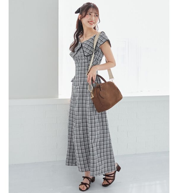  「ハートチャームセットスクエアボストン」|ボストンバッグ|