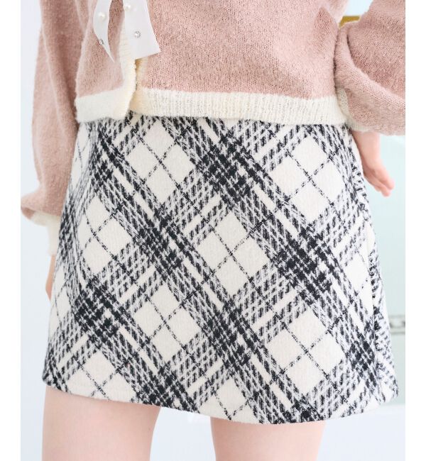  「アソートチェックミニスカパン」|スカート|