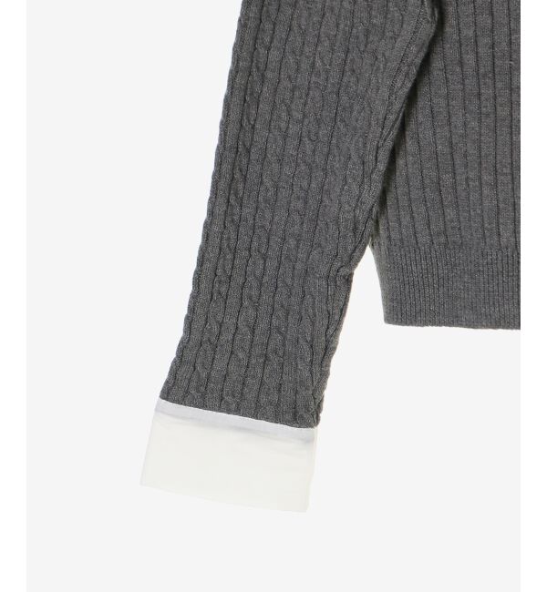  「フリルトリムリボンタイセットニット」|ニット・セーター|