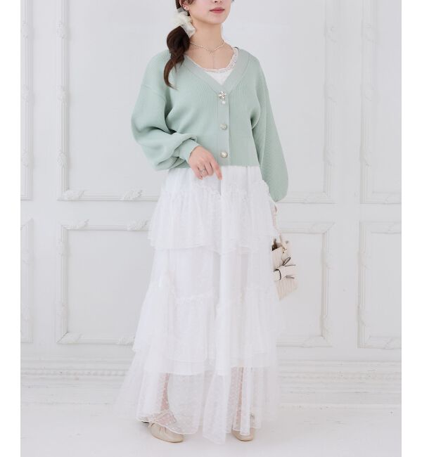  「クローバーボタンUVカットカーデ」|カーディガン|