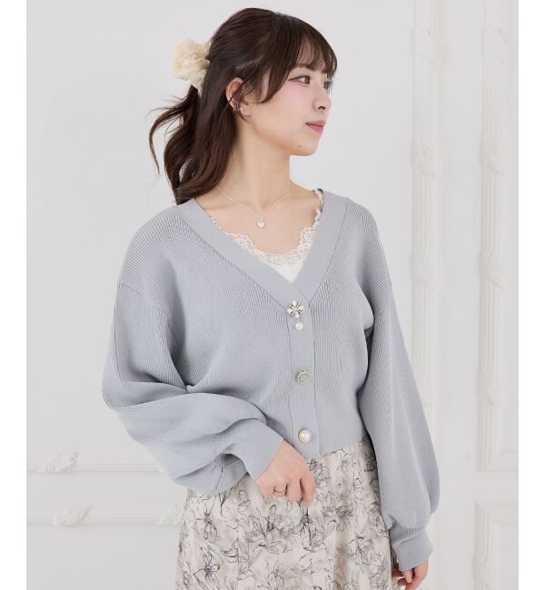  「クローバーボタンUVカットカーデ」|カーディガン|
