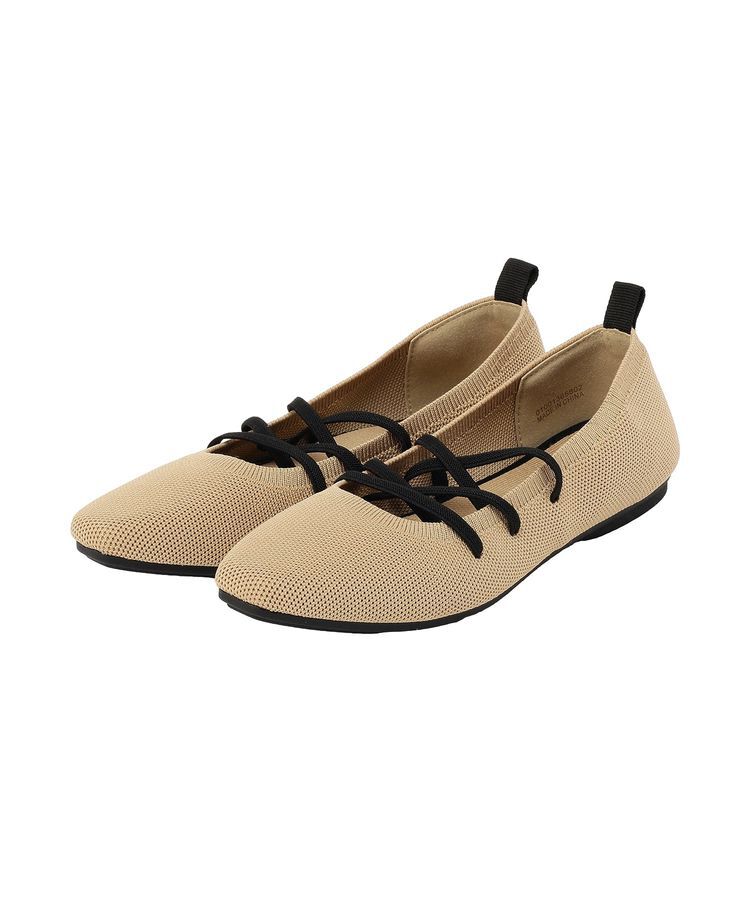 earth music&ecology「レースアップニットバレーシューズ」|パンプス|