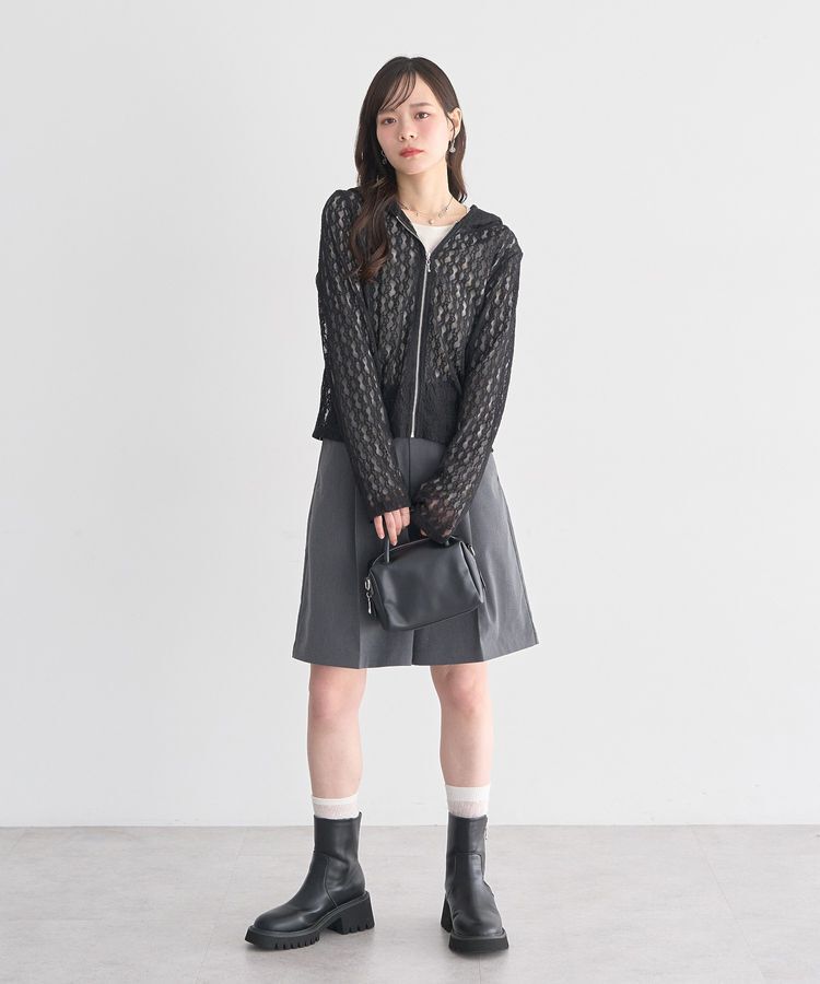 earth music&ecology「レースパーカー」|カーディガン|