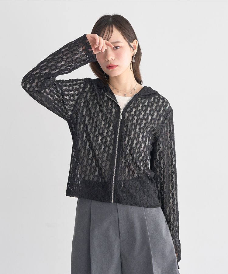 earth music&ecology「レースパーカー」|カーディガン|