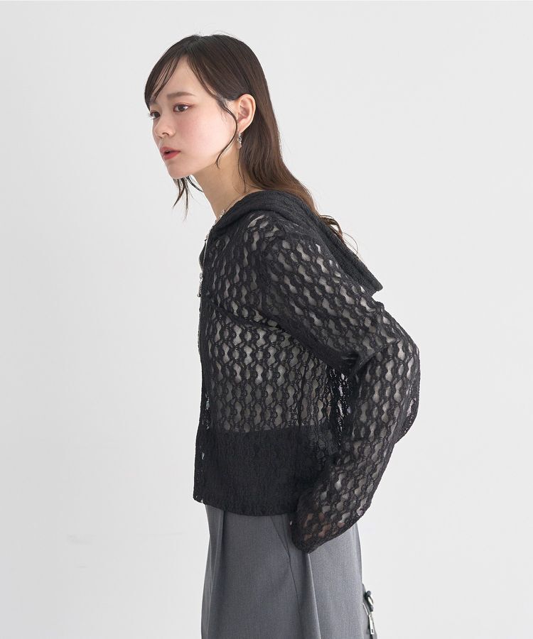 earth music&ecology「レースパーカー」|カーディガン|