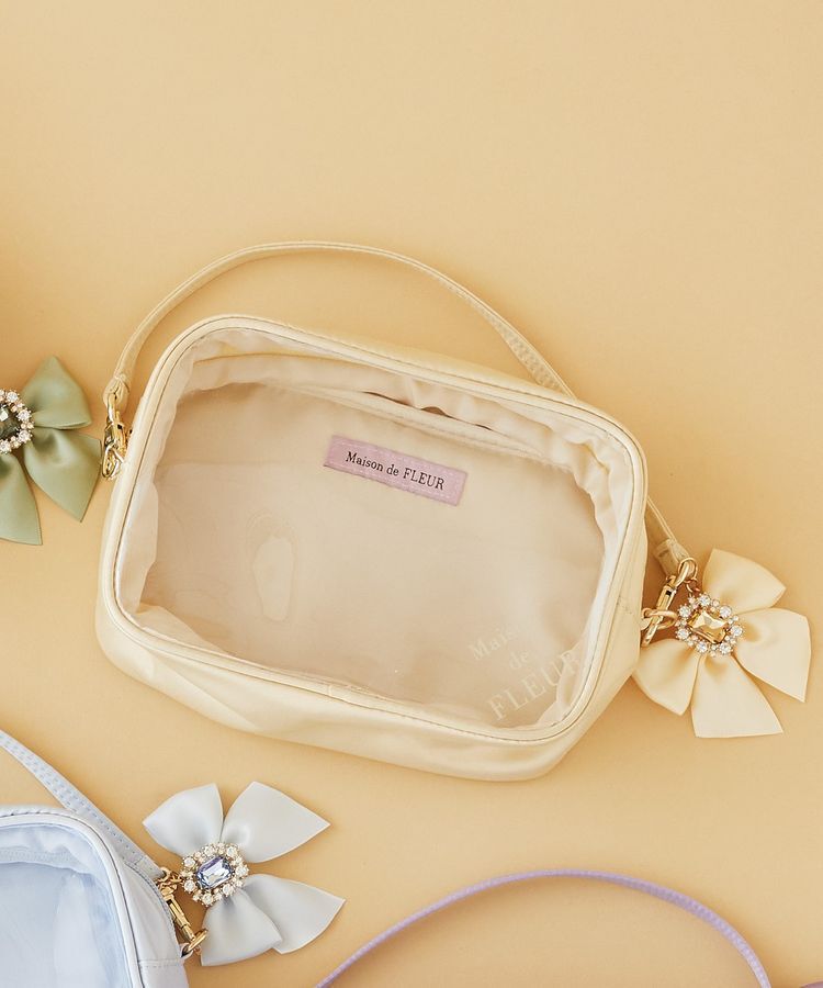 Maison de FLEUR「EC限定クリアポーチM」|ポーチ|イエロー