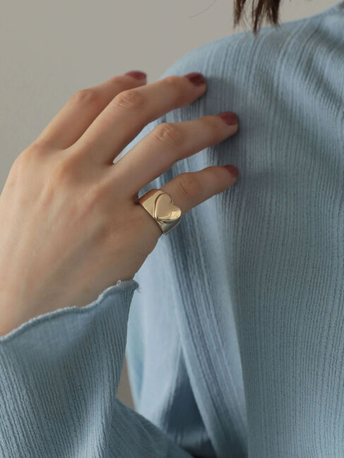  「【WEB限定】イニシャルリングHEART」|その他|