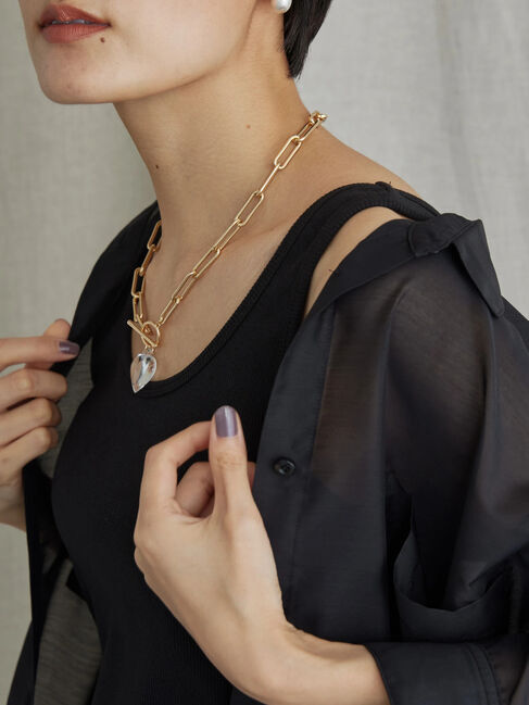  「【WEB限定】クリアハートネックレス」|ネックレス|