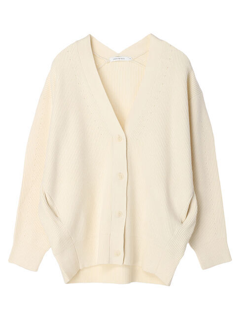  「パチパチしにくいVネック片畦ニットカーディガン」|カーディガン|