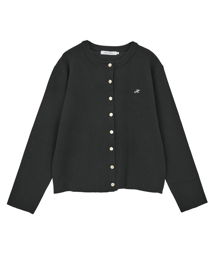 AMERICAN HOLIC「ワンポイントロゴクルーカーディガン」|カーディガン|