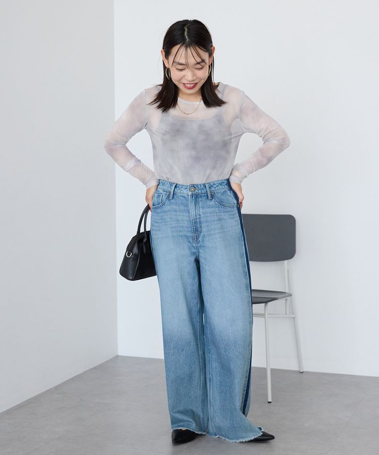 AMERICAN HOLIC「ニュアンス柄プリントシアープルオーバー」|Tシャツ・カットソー|