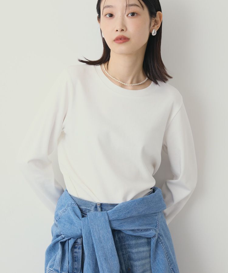 AMERICAN HOLIC「クルーネックロングプルオーバー」|Tシャツ・カットソー|Off White