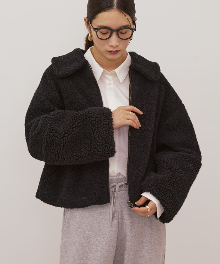 AMERICAN HOLIC「衿付きボアブルゾン」|その他|