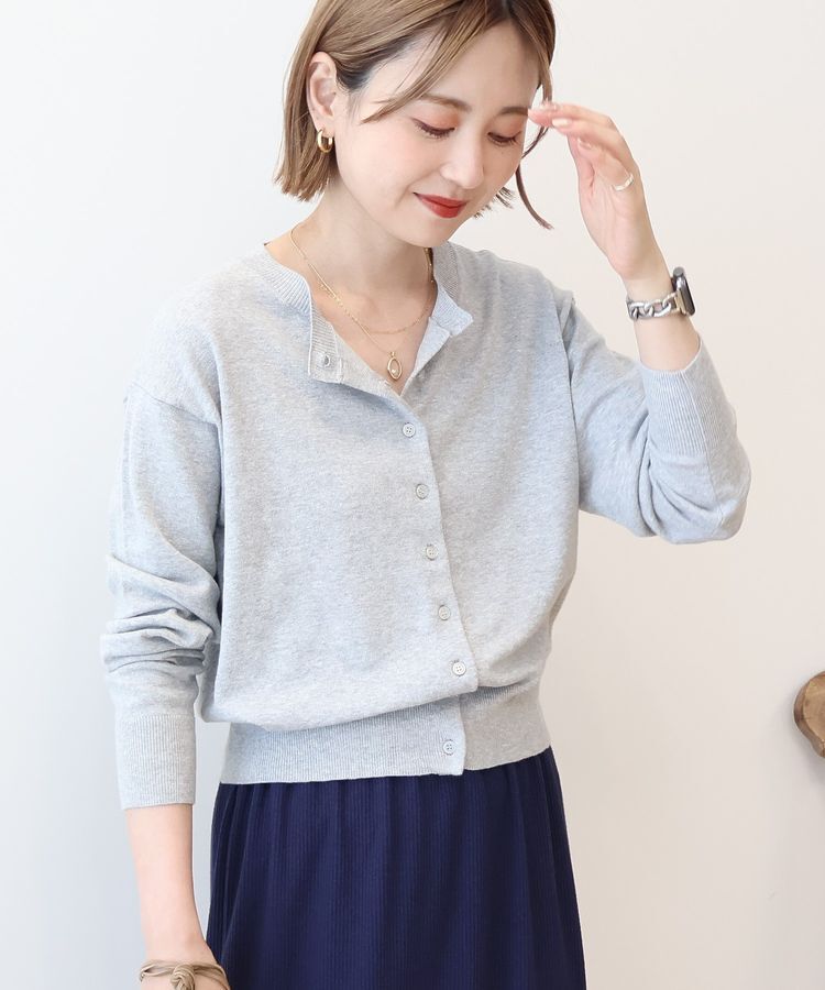 AMERICAN HOLIC「ソフトコットンクルーネックカーディガン」|カーディガン|Gray Mixture