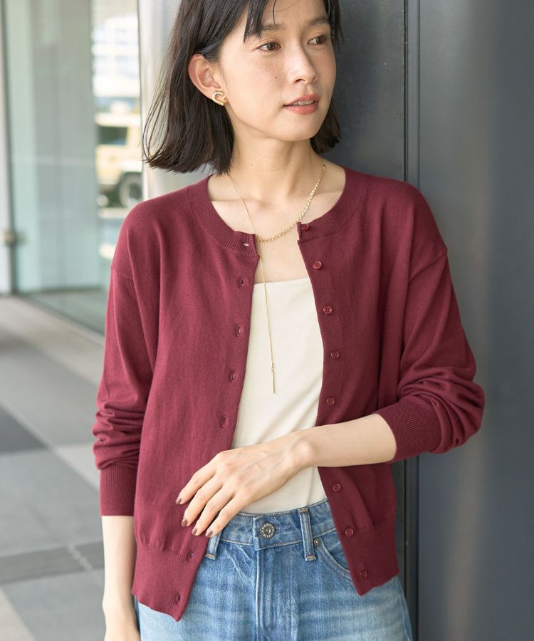 AMERICAN HOLIC「ソフトコットンクルーネックカーディガン」|カーディガン|