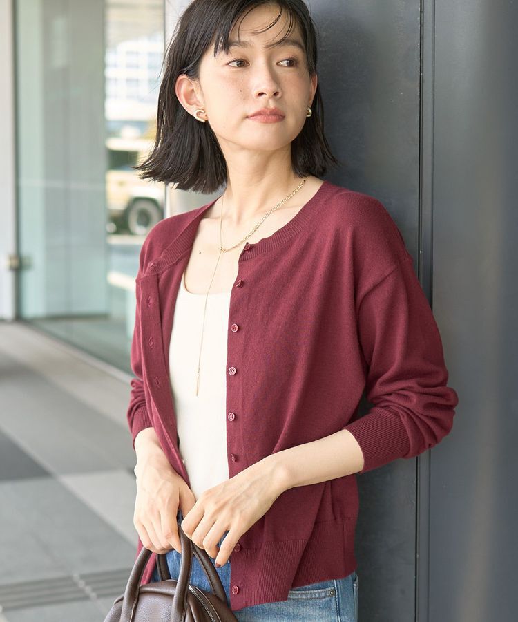 AMERICAN HOLIC「ソフトコットンクルーネックカーディガン」|カーディガン|