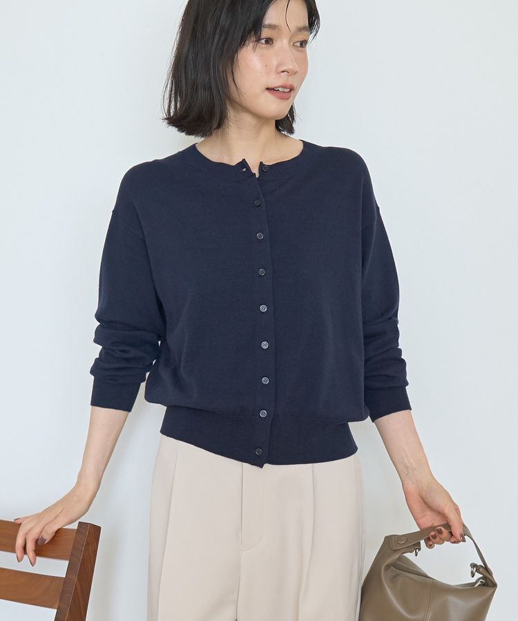 AMERICAN HOLIC「ソフトコットンクルーネックカーディガン」|カーディガン|