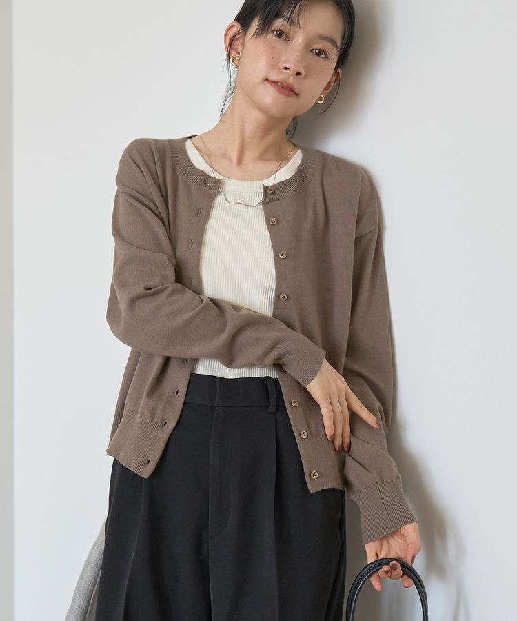 AMERICAN HOLIC「ソフトコットンクルーネックカーディガン」|カーディガン|