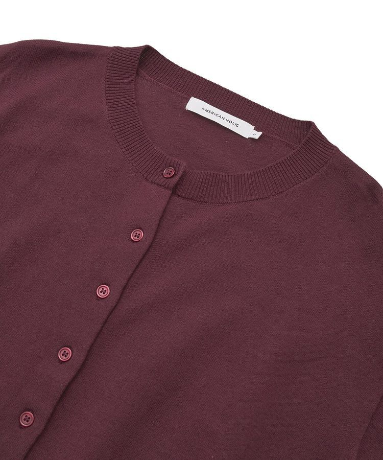 AMERICAN HOLIC「ソフトコットンクルーネックカーディガン」|カーディガン|