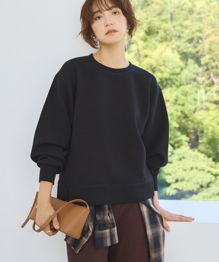 AMERICAN HOLIC「サイドスリットダンボールプルオーバー」|スウェット・ジャージ|Black