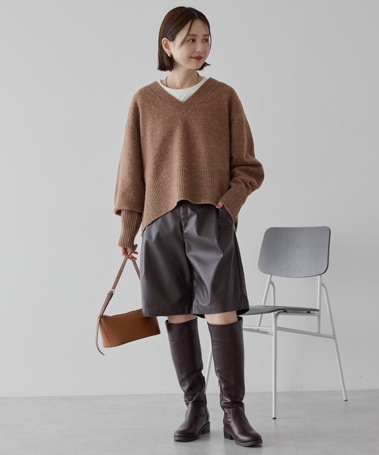 AMERICAN HOLIC「ワイドリブVネックプルオーバー」|ニット・セーター|