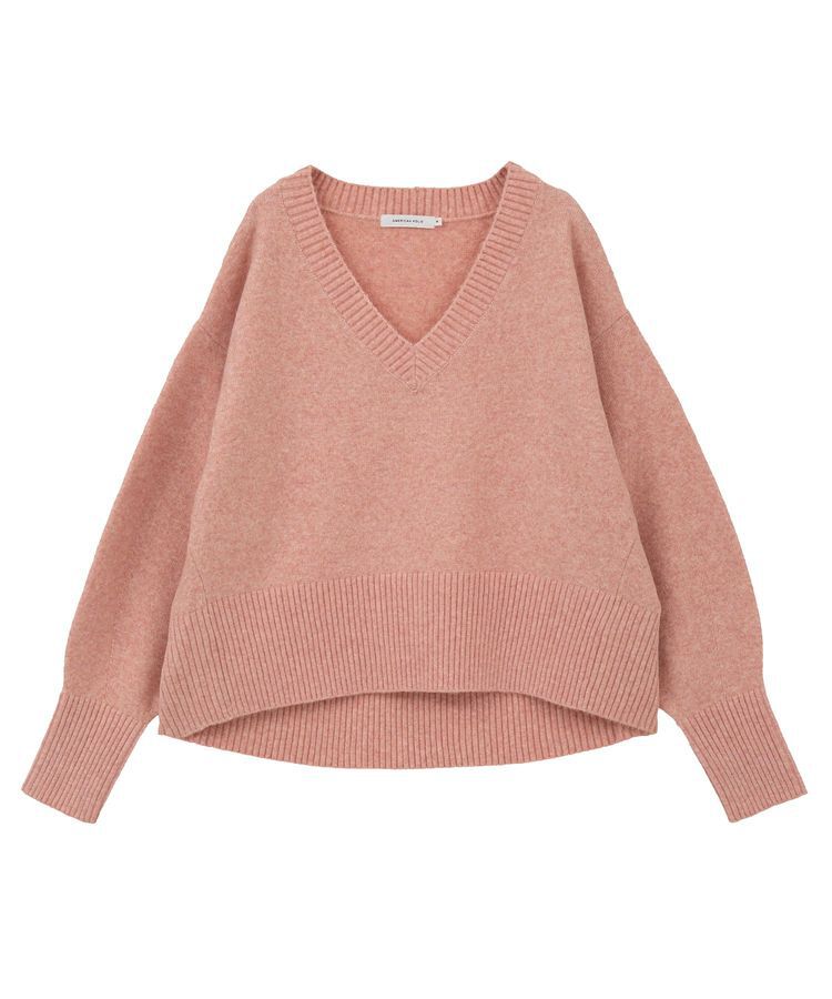 AMERICAN HOLIC「ワイドリブVネックプルオーバー」|ニット・セーター|