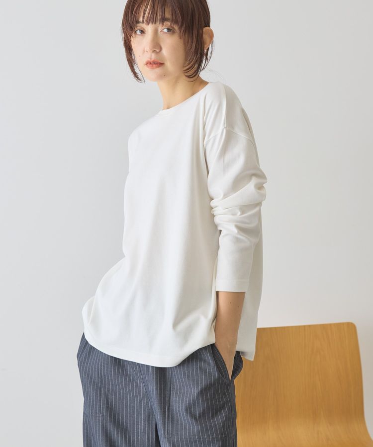 AMERICAN HOLIC「クルーネックスクエアヘムプルオーバー」|Tシャツ・カットソー|Off White