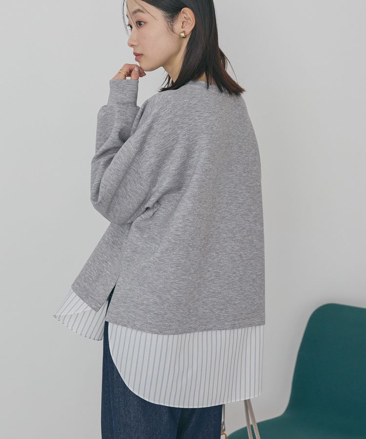 AMERICAN HOLIC「シャツテールドッキングプルオーバー」|スウェット・ジャージ|Light Gray Mixture