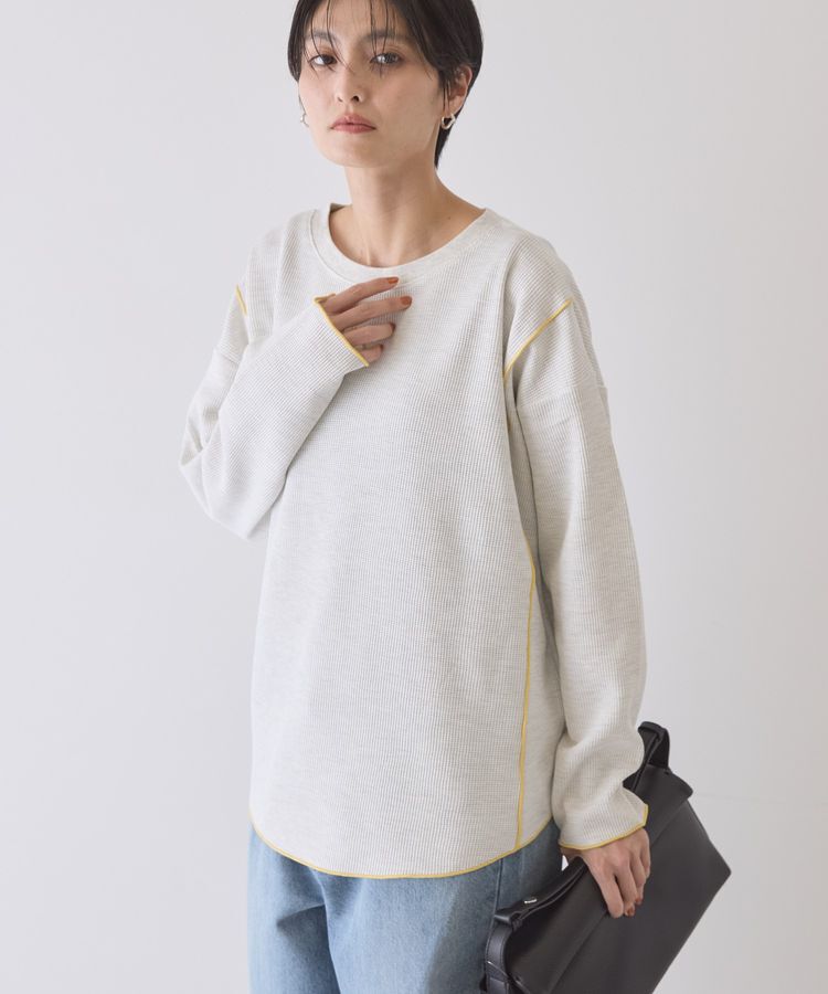 AMERICAN HOLIC「【WEB限定】ワッフル配色メロープルオーバー」|Tシャツ・カットソー|