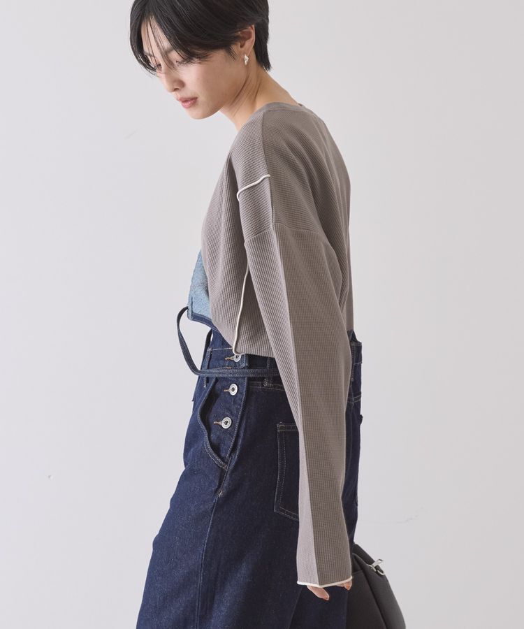 AMERICAN HOLIC「【WEB限定】ワッフル配色メロープルオーバー」|Tシャツ・カットソー|