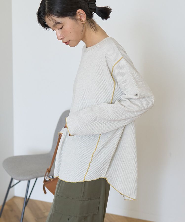 AMERICAN HOLIC「【WEB限定】ワッフル配色メロープルオーバー」|Tシャツ・カットソー|