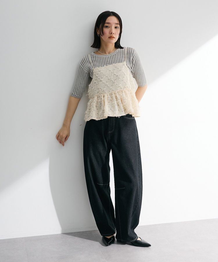 Green Parks「配色リブニットプルオーバー」|ニット・セーター|