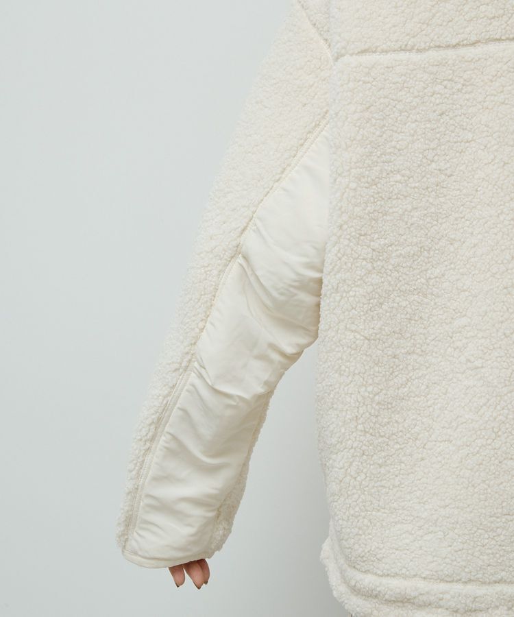 Green Parks「異素材コンビスタンドボアブルゾン」|ブルゾン・スタジャン|