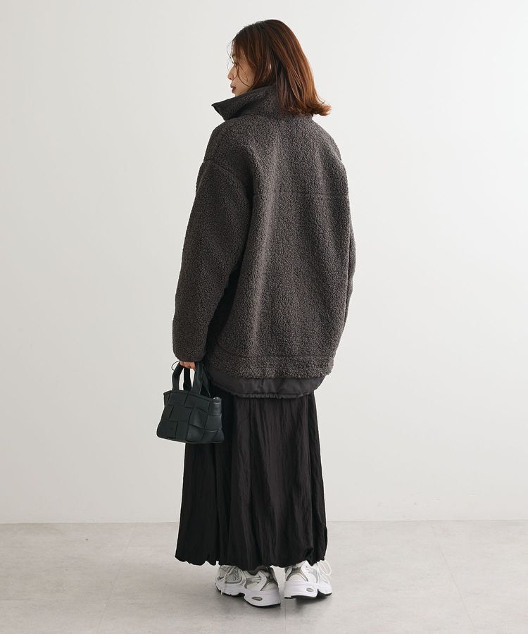 Green Parks「異素材コンビスタンドボアブルゾン」|ブルゾン・スタジャン|