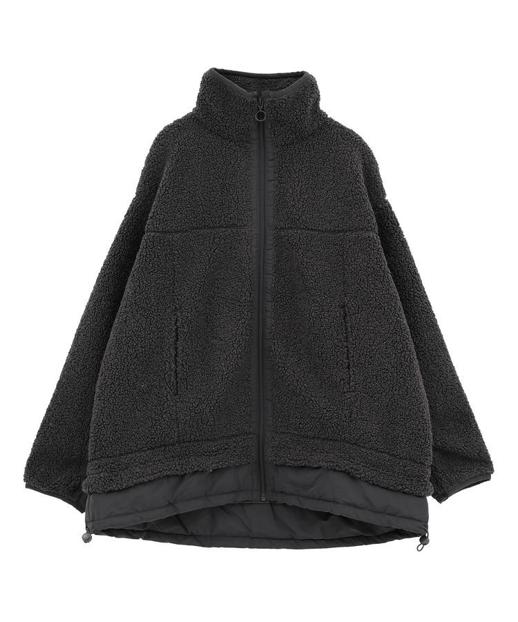 Green Parks「異素材コンビスタンドボアブルゾン」|ブルゾン・スタジャン|