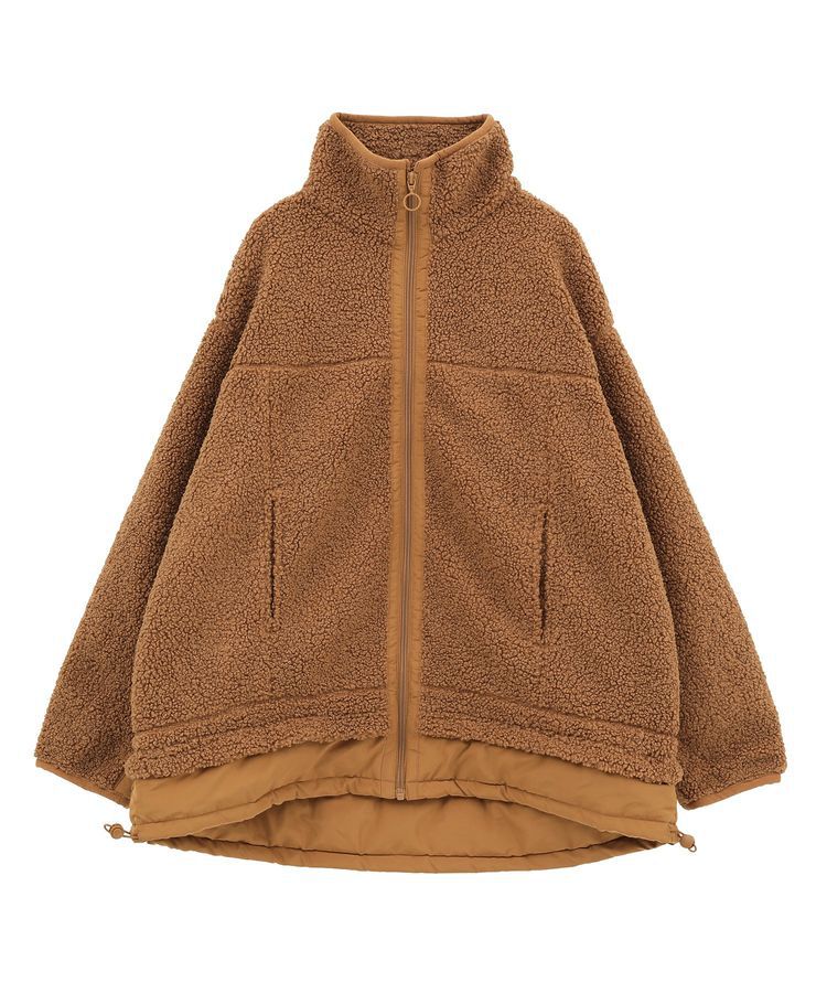 Green Parks「異素材コンビスタンドボアブルゾン」|ブルゾン・スタジャン|