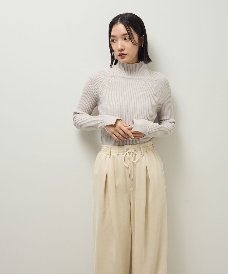 Green Parks「・Petit Fleur ボトルネックリブニット」|ニット・セーター|