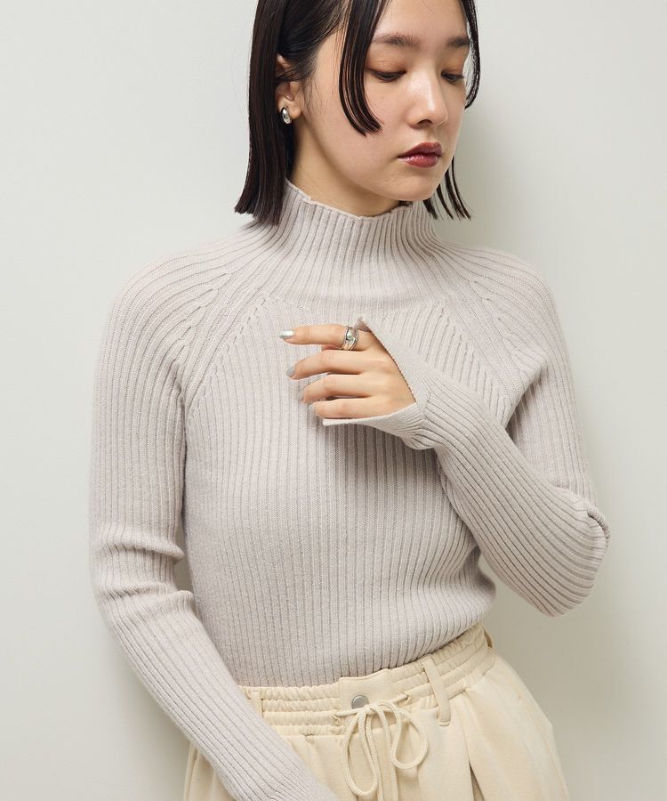 Green Parks「・Petit Fleur ボトルネックリブニット」|ニット・セーター|