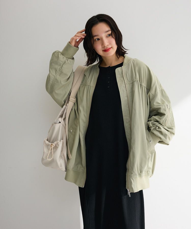 Green Parks「ボリュームギャザーMA-1」|ブルゾン・スタジャン|