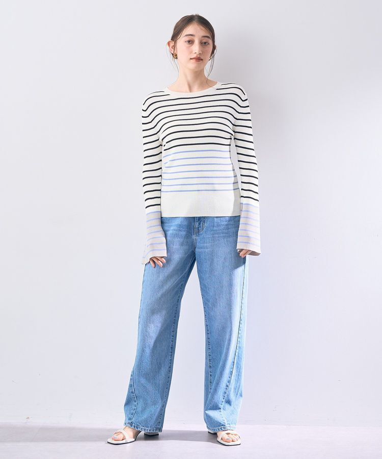 YECCA VECCA「マルチボーダー柄ニット」|ニット・セーター|