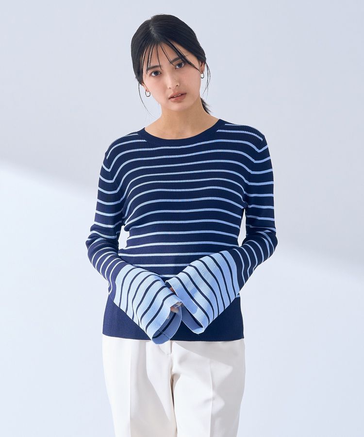 YECCA VECCA「マルチボーダー柄ニット」|ニット・セーター|