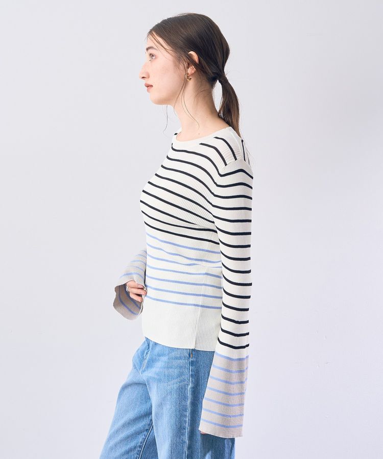 YECCA VECCA「マルチボーダー柄ニット」|ニット・セーター|