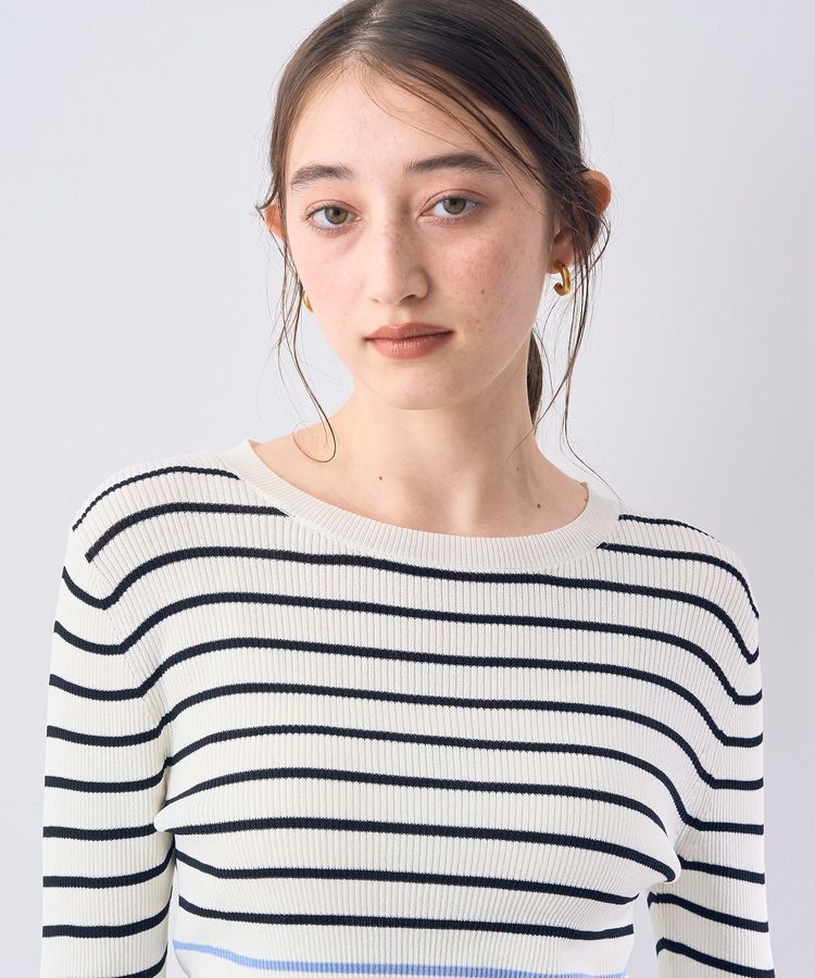 YECCA VECCA「マルチボーダー柄ニット」|ニット・セーター|